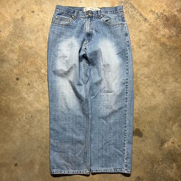Vintage Y2k Arizona Baggy Loose Fit Faded Jeans 33x30 - Picture 1 of 5
